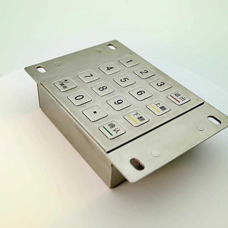 สแตนเลสกันน้ำ IP65 โลหะที่เข้ารหัส EPP Pin Pad 16 คีย์สำหรับตู้ชำระเงิน