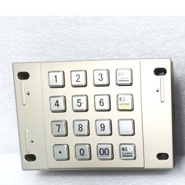 ตู้ชำระเงิน Pin Pad USB RS232 PCI 4.0 ได้รับการรับรองเข้ารหัสโลหะ 16 คีย์
