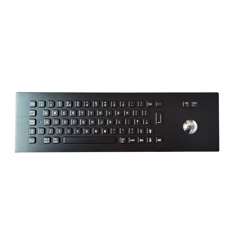 สีดํา ปรับน้ํา IP65 คีย์บอร์ดสแตนเลส ด้วย 67 คีย์ สําหรับ Kiosk เซลฟ์เซอร์วิส
