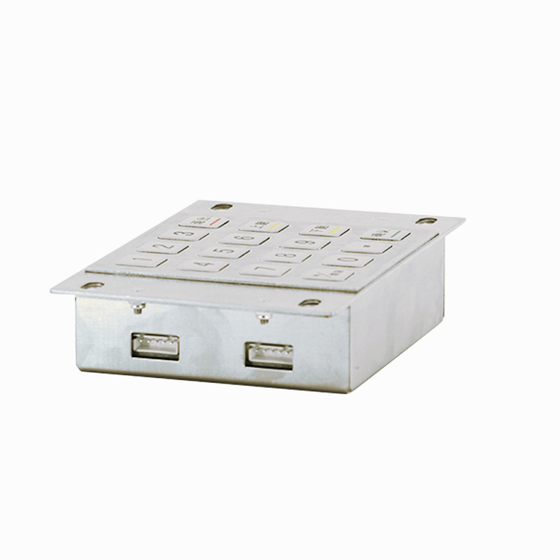 IP65 สแตนเลส ATM ปิดรหัส Metal Pin Pad กับ 16 คีย์ สําหรับ Kiosk การชําระเงินด้วยตนเอง