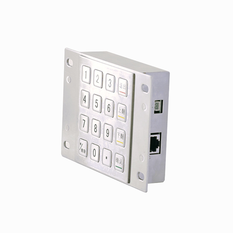 IP65 สแตนเลส ATM ปิดรหัส Metal Pin Pad กับ 16 คีย์ สําหรับ Kiosk การชําระเงินด้วยตนเอง