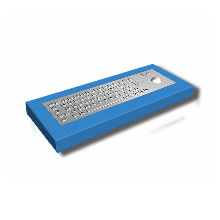 65 คีย์ Desktop IK07 IP65 คีย์บอร์ดอุตสาหกรรมสแตนเลส พร้อม Trackball สําหรับ Kiosk เซลฟ์เซอร์วิส