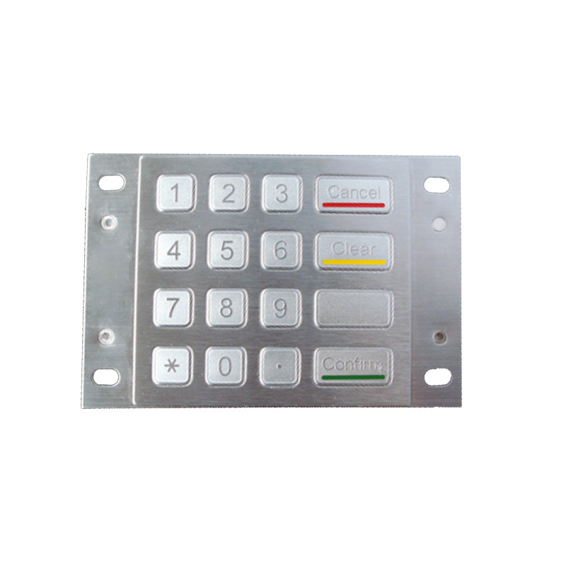 ปรับน้ํา 4x4 สแตนเลส โลหะ EPP Pin Pad DES 3DES Keypad สําหรับการชําระเงิน