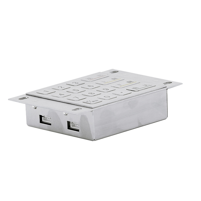 ปรับน้ํา 4x4 สแตนเลส โลหะ EPP Pin Pad DES 3DES Keypad สําหรับการชําระเงิน