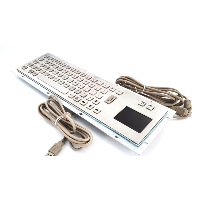 ปรับฝุ่น IP65 สแตนเลส เครื่องคีย์บอร์ดโลหะอุตสาหกรรมด้วยทัชพัดสําหรับเครื่องคียอสค์การบริการตนเอง