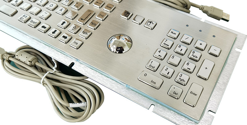 อุปกรณ์การเข้า Kiosk Self Service เครื่องพิมพ์โลหะสแตนเลส พร้อม Trackball และคีย์เพดเลข