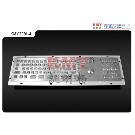 FCC Waterproof USB PS2 Interface Kiosk Metal Keyboard สำหรับแพลตฟอร์มควบคุมอุตสาหกรรม
