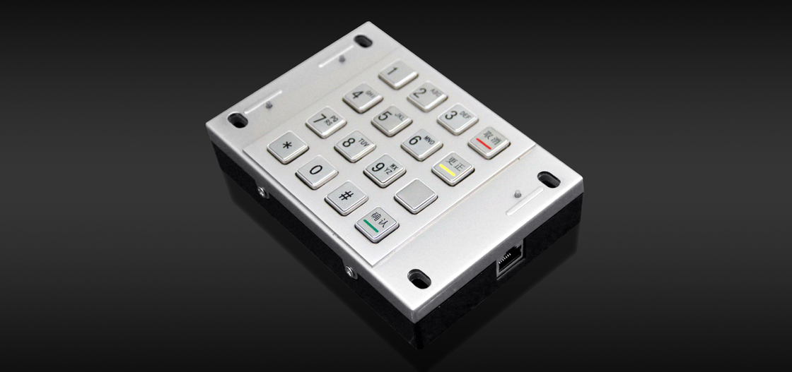 RoHS FCC 87.5 X 91.5mm 1.2KG ATM Pin Pad ปุ่มกดเครื่องธนาคาร